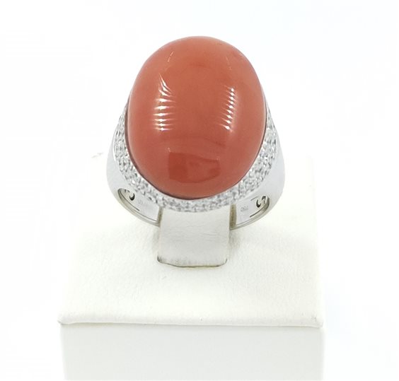 Anneau Sangiorgi Preziosi Femme in Or blanc Corallo AN2948GB - AN2948GB